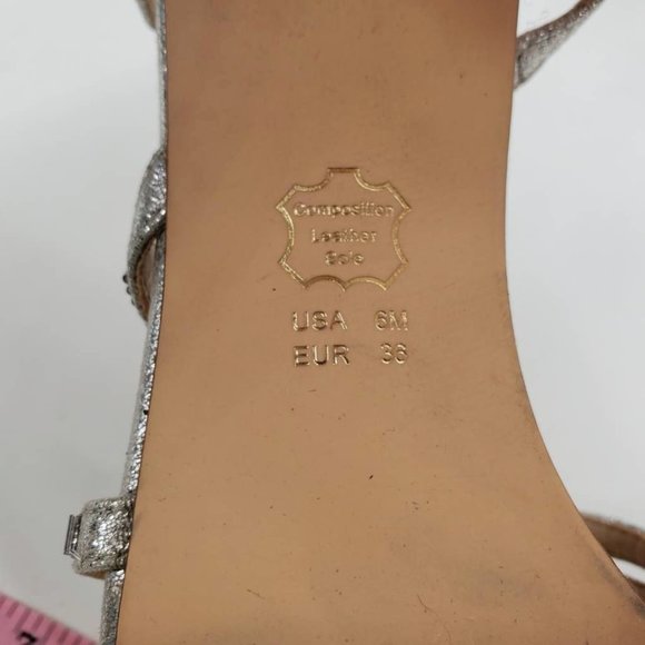 Nina Womens Amani Slingback Stiletto Heels Shoes Metallic Evening High Heel 6 M - Picture 9 of 10